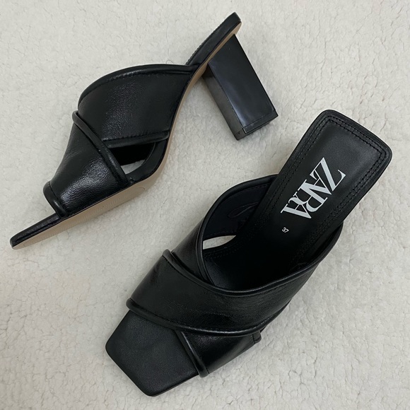 Zara Shoes - Zara block heel leather sandals